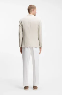 Gemustertes Slim-Fit Sakko aus Baumwoll-Mix
