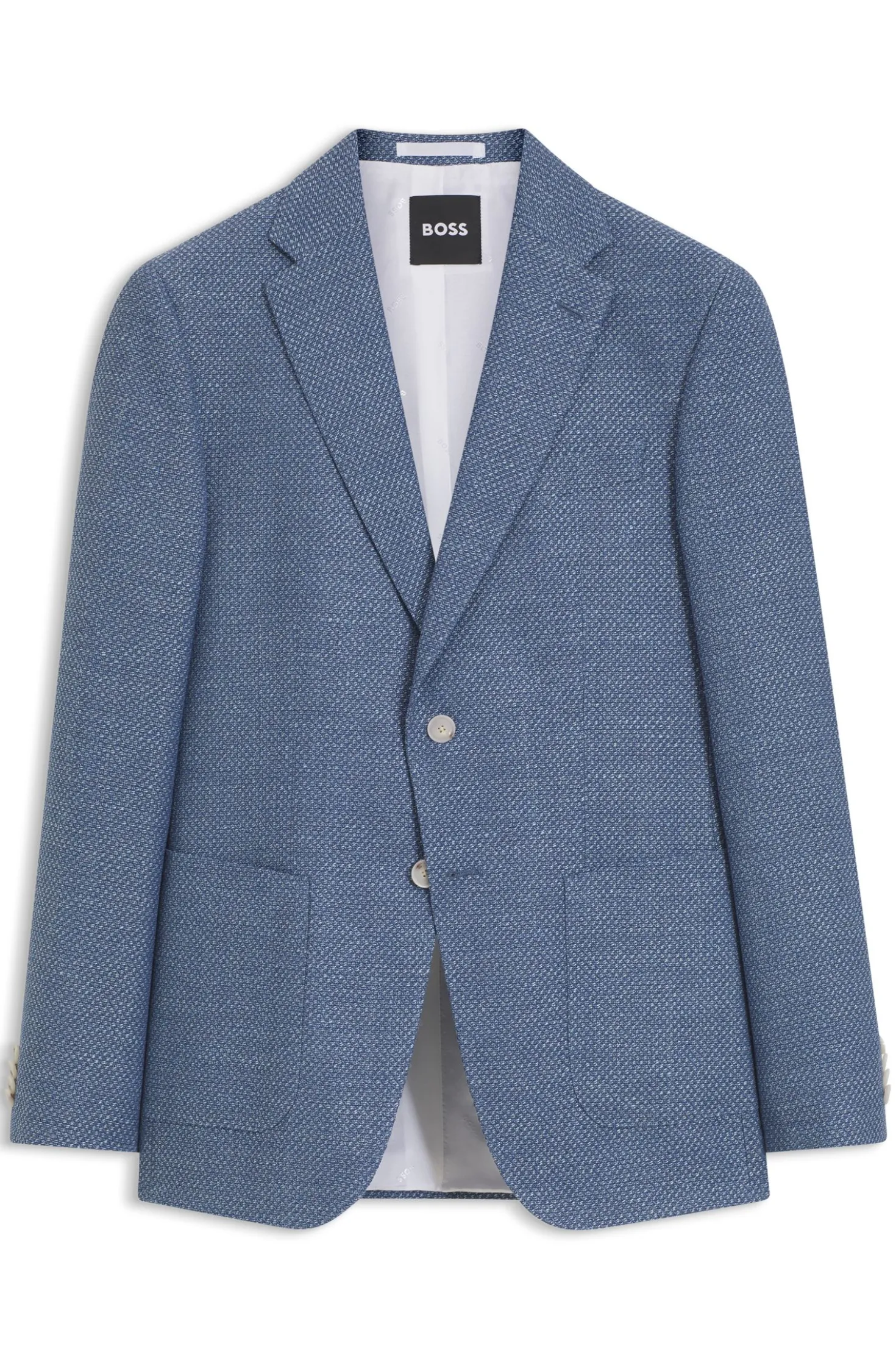 Gemustertes Slim-Fit Sakko aus Schurwoll-Mix