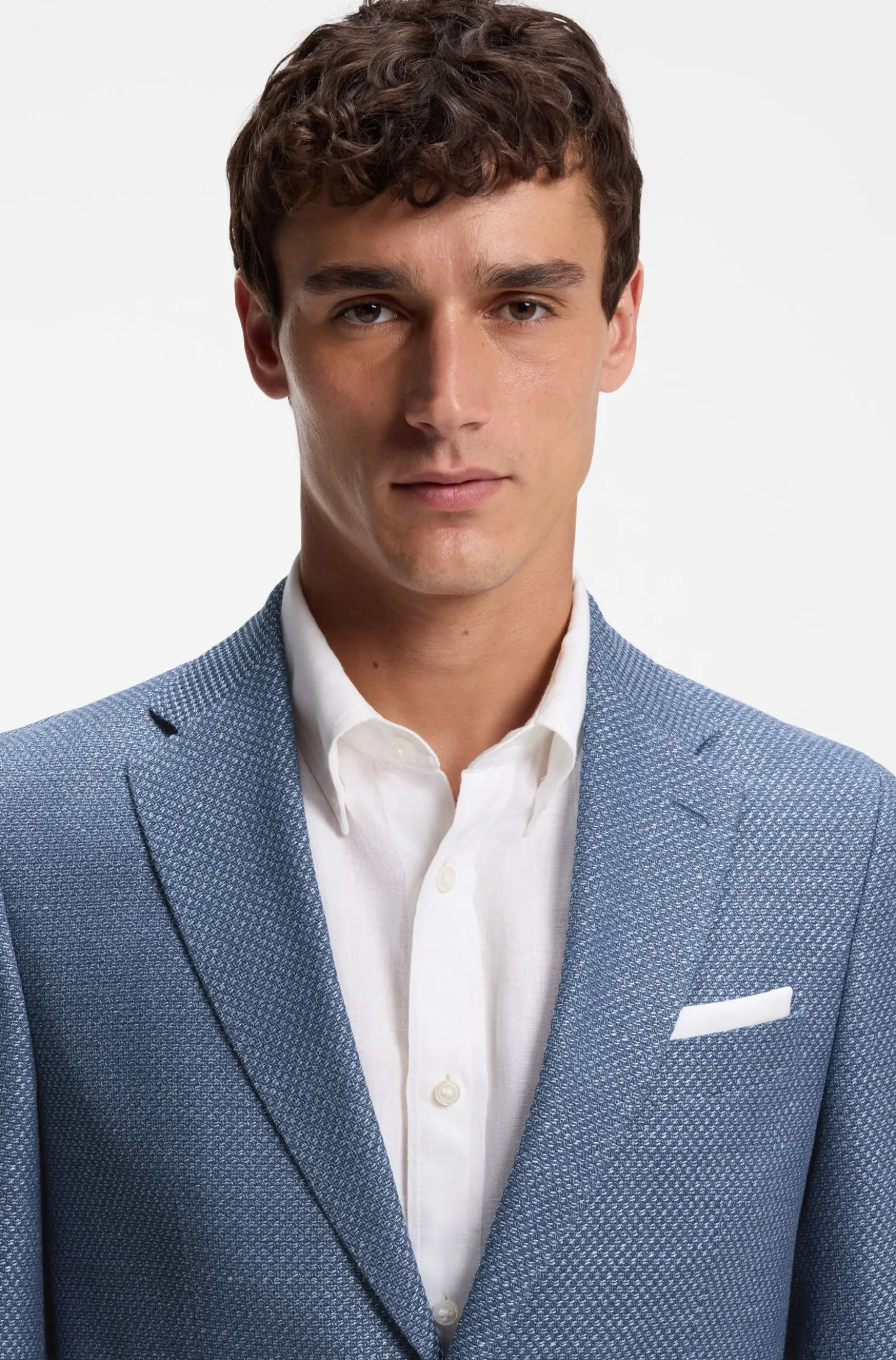 Gemustertes Slim-Fit Sakko aus Schurwoll-Mix