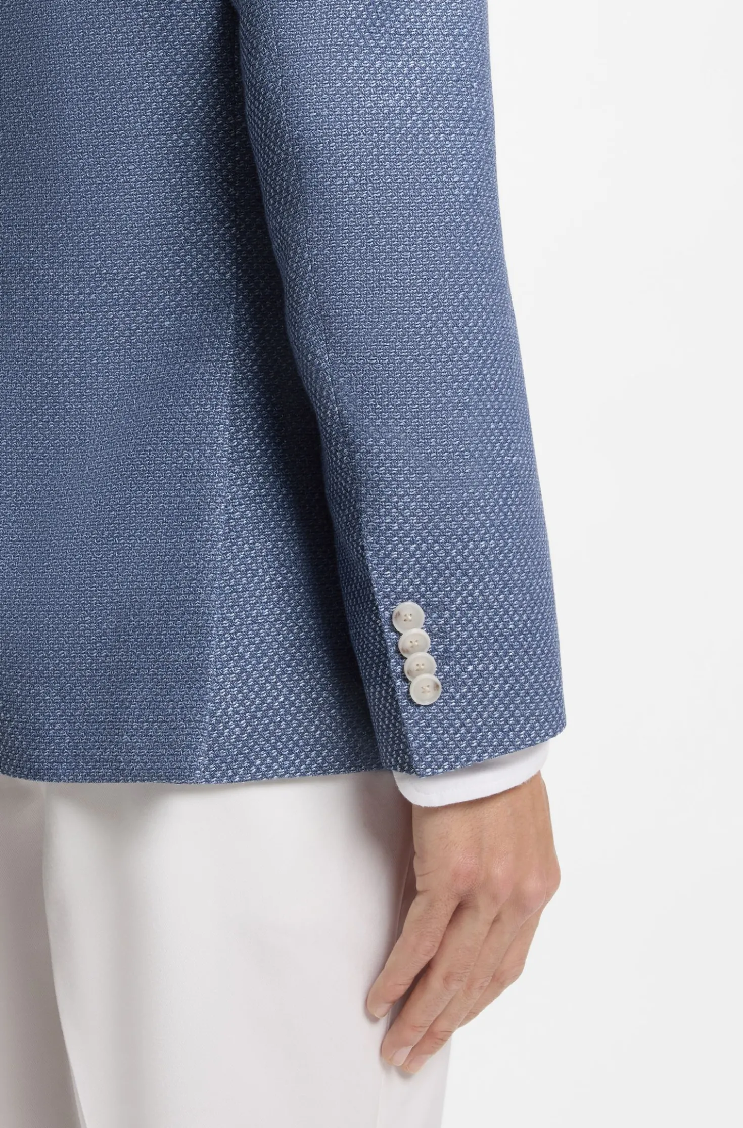Gemustertes Slim-Fit Sakko aus Schurwoll-Mix
