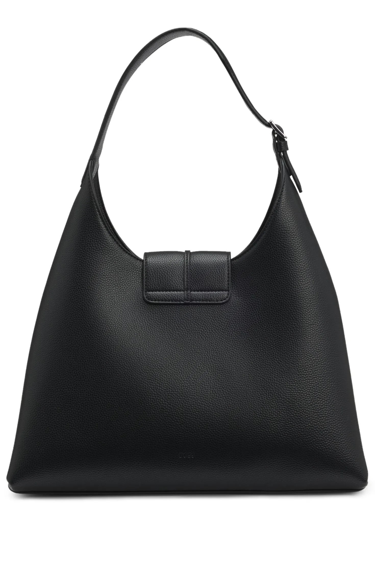 Genarbte Hobo Bag mit Double-B-Monogramm
