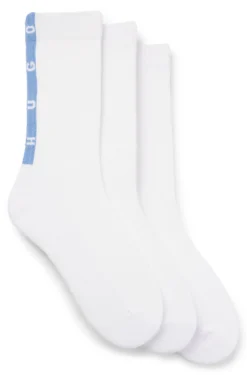 Gerippte Socken aus Baumwoll-Mix mit gepolsterter Sohle im Dreierpack