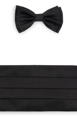 Geschenk-Set mit Fliege und Kummerbund aus Seide