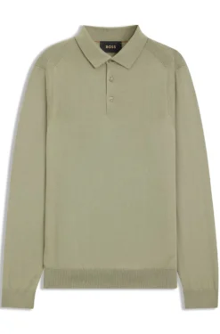 Gestricktes Poloshirt aus Wolle, Seide und Kaschmir