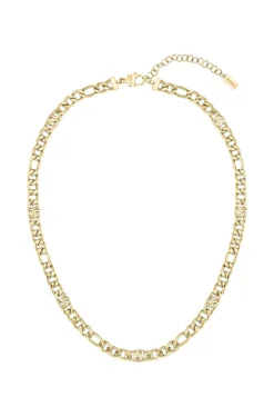Goldfarbene Gliederhalskette mit Double-B-Monogrammen
