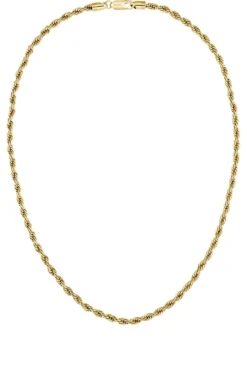 Goldfarbene Halskette im Kordelstil
