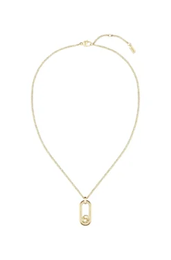 Goldfarbene Halskette mit Double-B-Monogramm-Anhänger