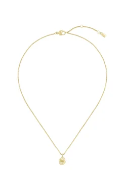 Goldfarbene Halskette mit Double-B-Monogramm als Anhänger