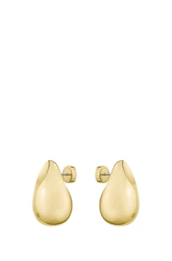 Goldfarbene Ohrringe mit Tropfen-Design