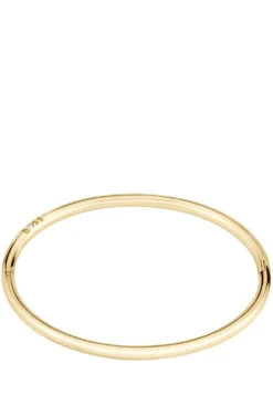 Goldfarbener Armreif mit Logo-Detail