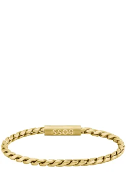 Goldfarbenes Armband mit geflochtener Kette