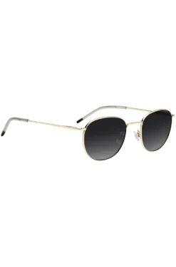 Goldfarbene Sonnenbrille mit Logo-Detail