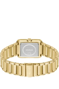 Goldfarbene Uhr mit Gliederarmband