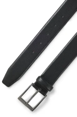 Gürtel aus genarbtem italienischem Leder mit Dornschließe aus Metall
