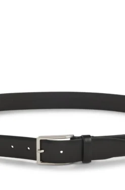 Gürtel aus italienischem Leder mit Logo-Gravur auf der Gunmetal-Schließe