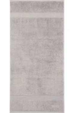 Handtuch aus Baumwolle in Silber mit Logo-Stickerei