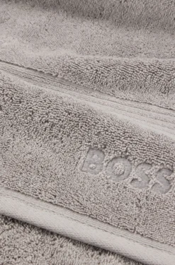 Handtuch aus Baumwolle in Silber mit Logo-Stickerei