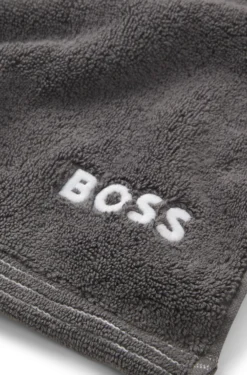 Handtuch aus Baumwolle mit Kontrast-Logo-Stickerei