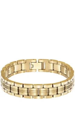 Hellgelbgoldfarbener Armreif mit Multi-Glieder-Design