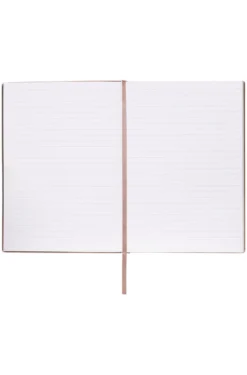Holographic floral-print notebook with elastic closure