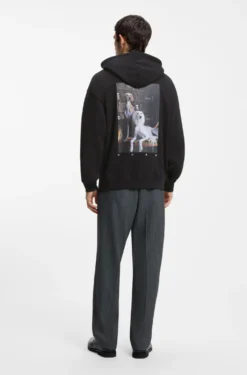 Hoodie aus Baumwolle mit Spaced-Out-Logo und Grafik auf dem Rücken