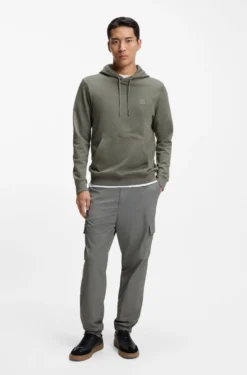 Hoodie aus Baumwoll-Terry mit Logo-Aufnäher