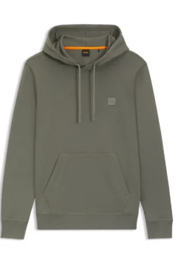 Hoodie aus Baumwoll-Terry mit Logo-Aufnäher