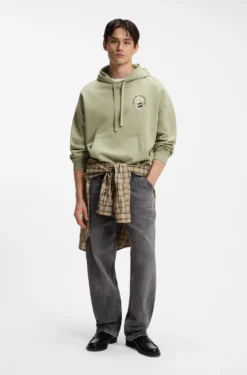 Hoodie aus Baumwoll-Terry mit Logo-Grafik