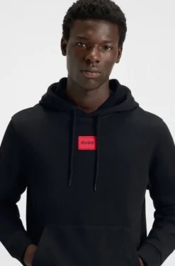 Hoodie aus Baumwoll-Terry mit Logo-Label