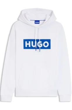 Hoodie aus Baumwoll-Terry mit rechteckigem Logo-Print