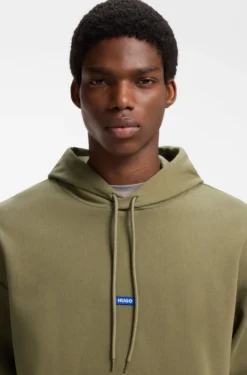Hoodie aus Baumwoll-Terry mit Logo-Badge