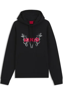 Hoodie aus Baumwoll-Terry mit Grafik-Prints von Tieren
