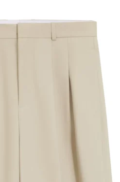 Hose aus Stretch-Baumwolle mit weitem Beinverlauf