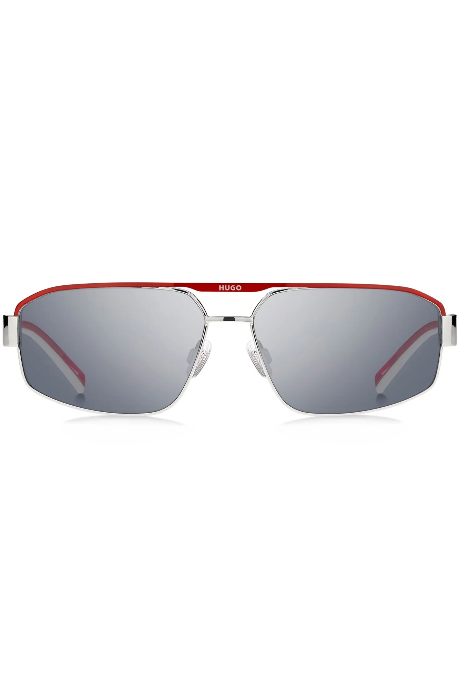 HUGO Eyewear Sonnenbrille im Wrap-Style in Weiß und Rot