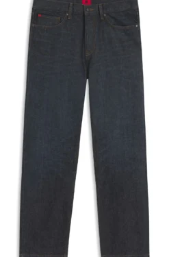 HUGO x RB Regular-Fit Jeans aus blauem Denim