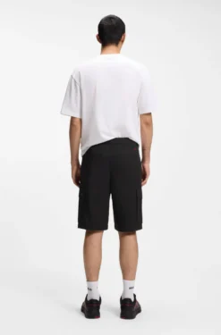 HUGO x RB Shorts aus Stretch-Baumwolle mit Stier-Motiv