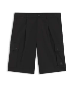 HUGO x RB Shorts aus Stretch-Baumwolle mit Stier-Motiv