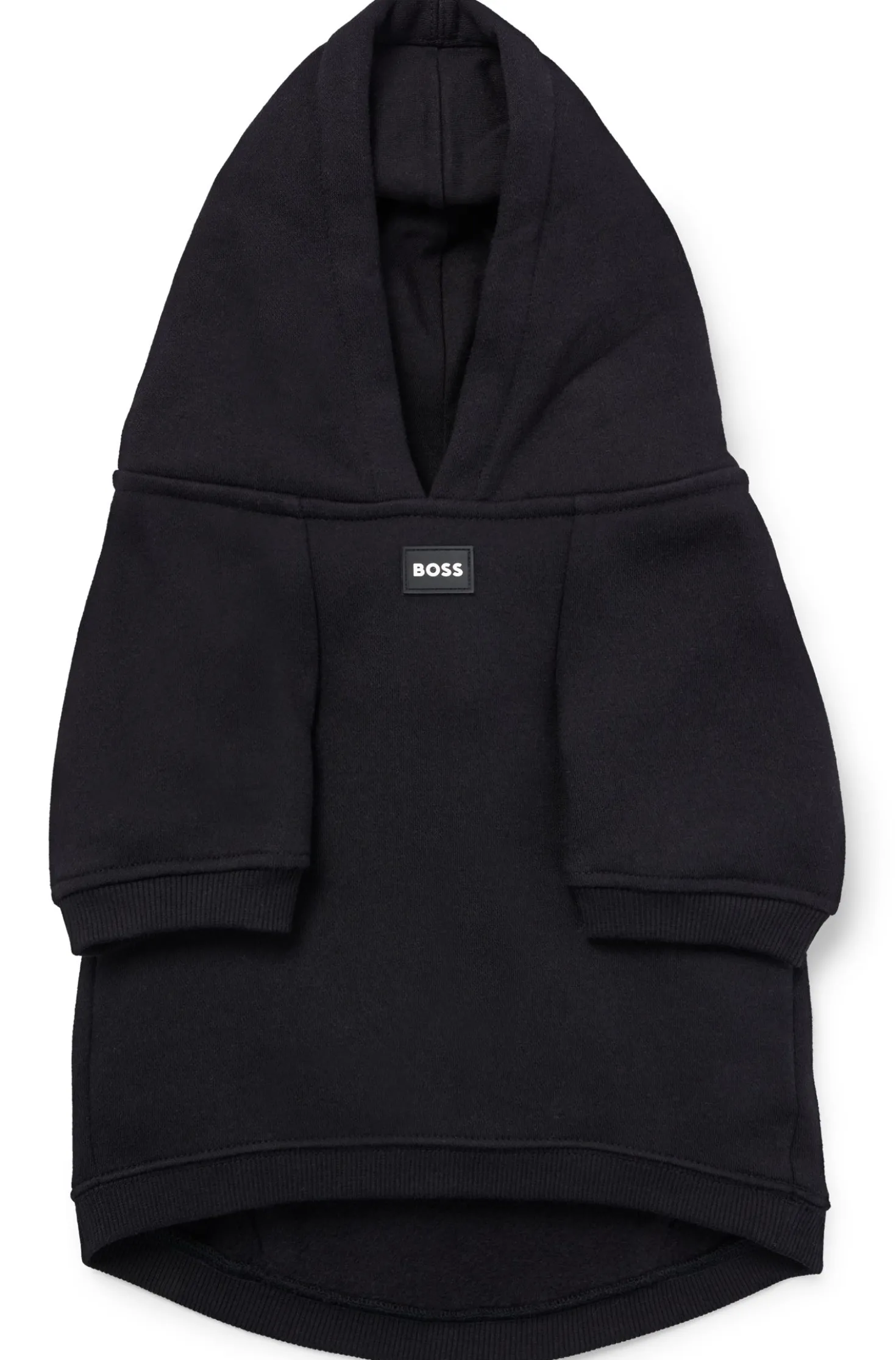 Hunde-Hoodie aus Baumwoll-Mix mit Kontrast-Logo