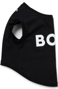 Hunde-T-Shirt aus merzerisierter Baumwolle mit Kontrast-Logo