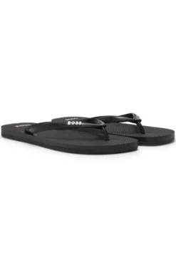 In Italien gefertigte Flip-Flops mit kontrastfarbenem Logo-Detail