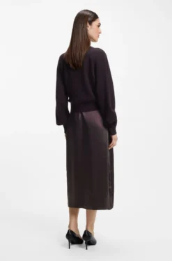 2-in-1-Kleid mit Woll-Pullover mit Kaschmir