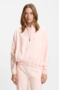 Jacke aus Baumwoll-Mix mit Allover-Logo-Muster