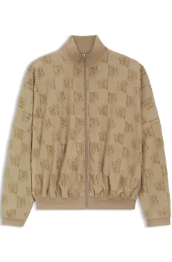 Jacke aus Baumwoll-Mix mit Allover-Logo-Muster