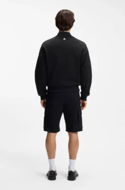 Jacke aus Baumwoll-Mix mit Lochstickerei-Streifen