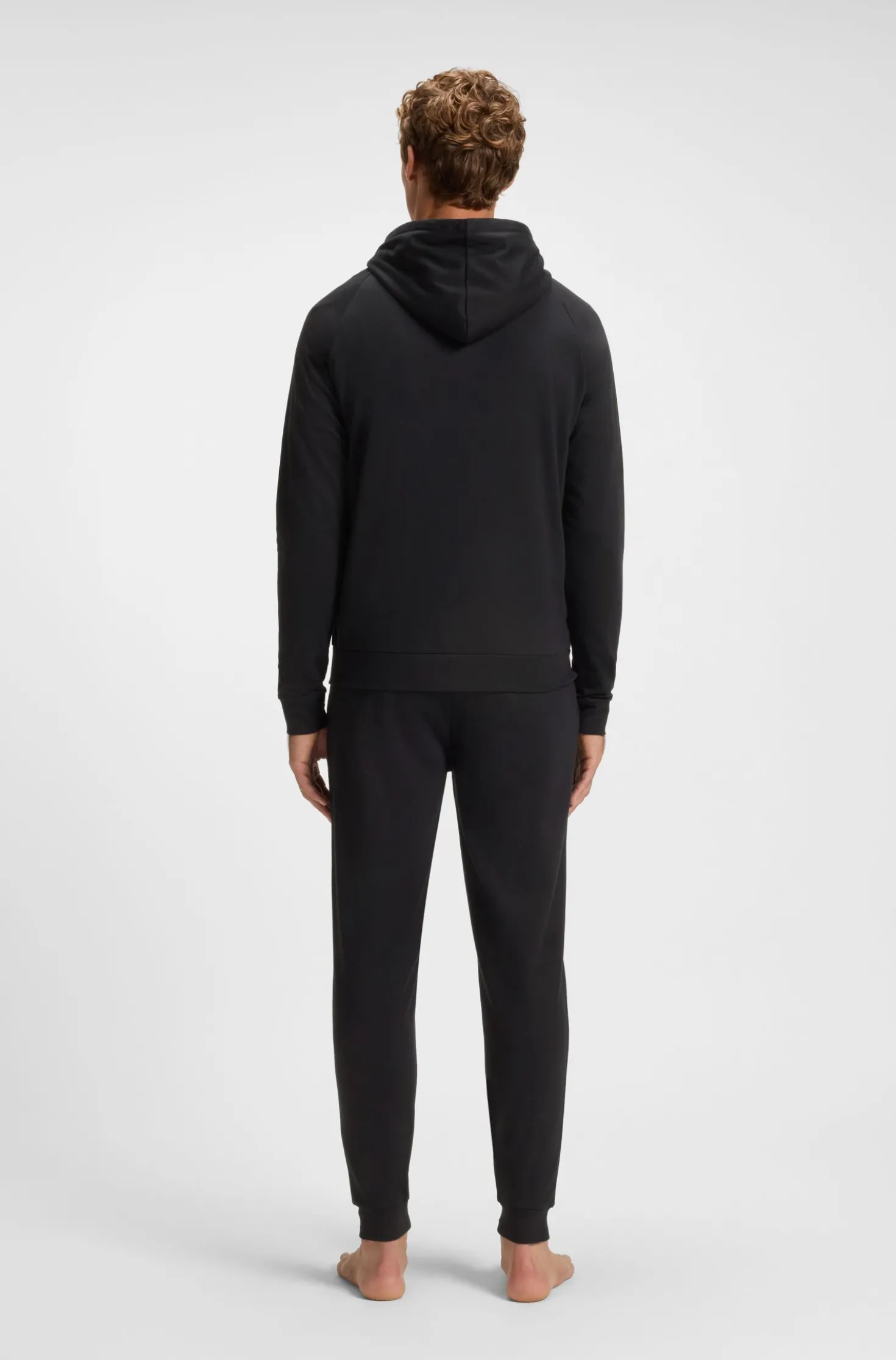 Jacke aus Baumwoll-Terry mit Logo und Streifen