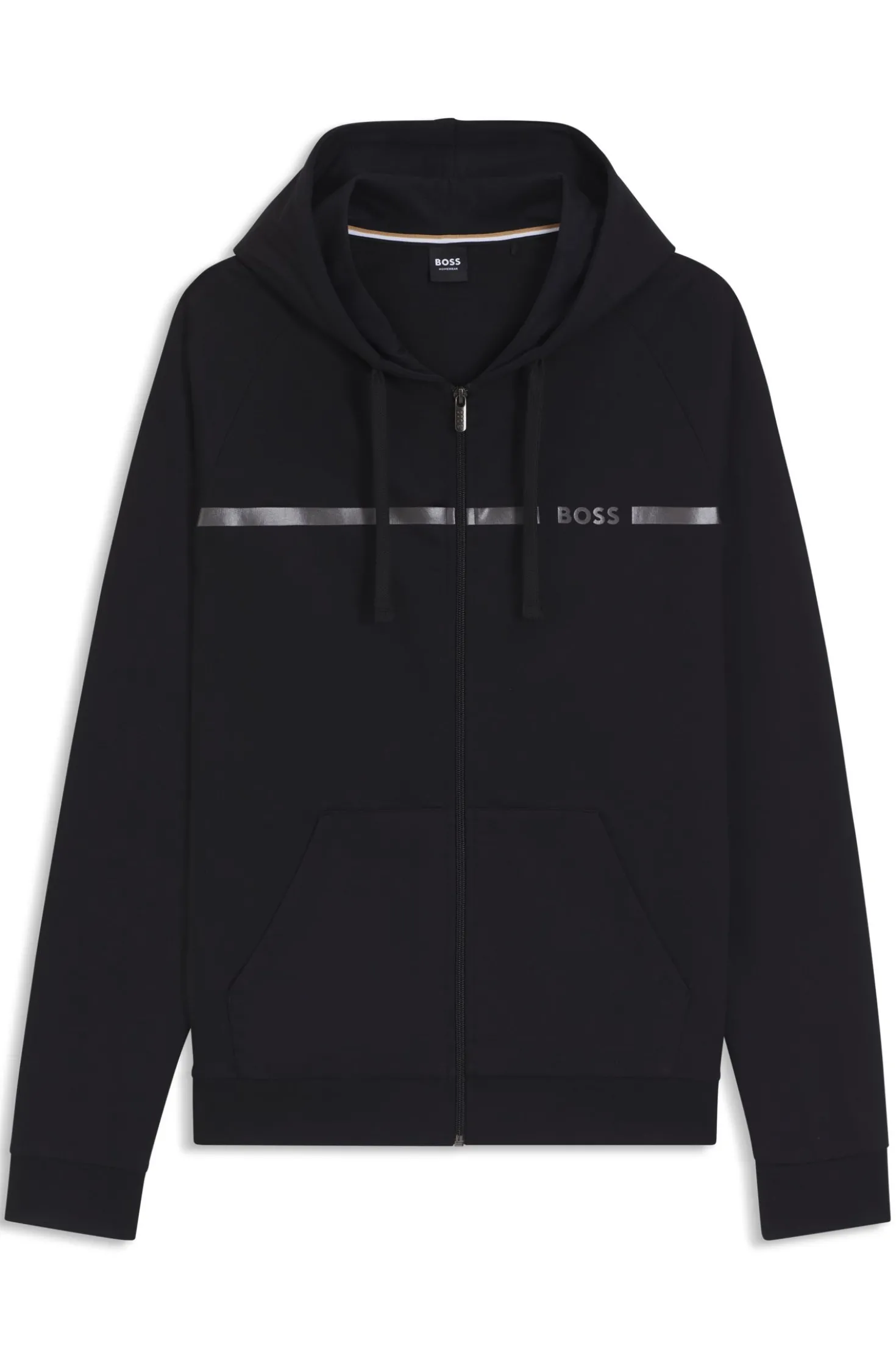 Jacke aus Baumwoll-Terry mit Logo und Streifen