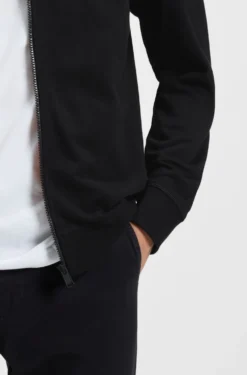 Jacke aus Baumwoll-Terry mit Logo-Patch