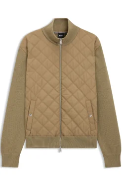Jacke aus Wolle mit gesteppter Vorderseite