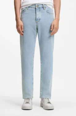 Jeans aus leuchtend blauem Stretch-Denim