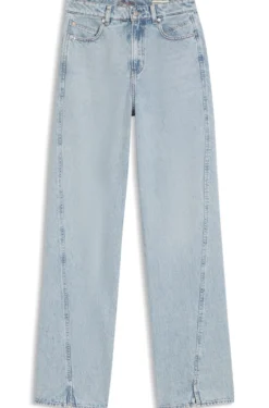 Jeans mit hohem Bund und weitem Beinverlauf